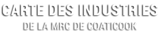 Carte des industries de la MRC de Coaticook